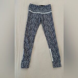 Strut-This - Blue Floral Patterned Leggings - XS